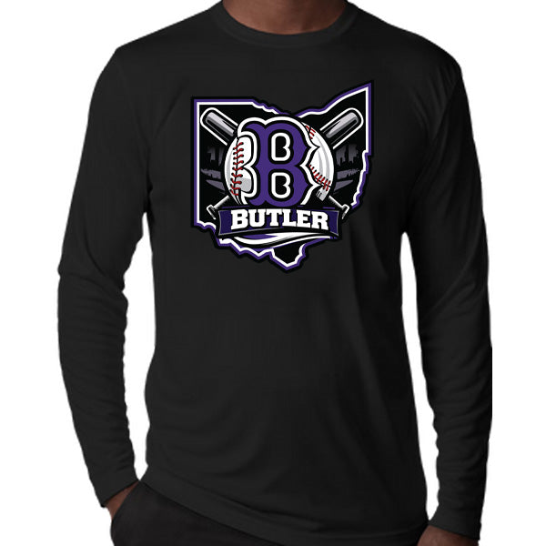 Butler Baseball - Black Dri-Fit Long Sleeve