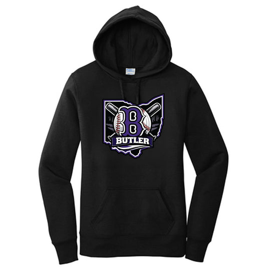 Butler Baseball - Ladies Black Hoodie